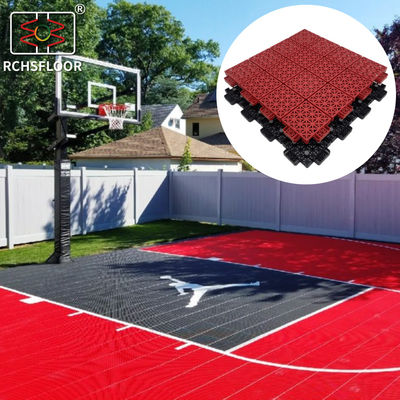 34*34cm PVC interlocking vloertegels gemakkelijk te installeren Outdoor Badminton Court Mat