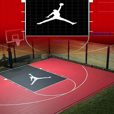 Kartonnen verpakking interlocking basketbalbaan voor binnen- en buitengebruik