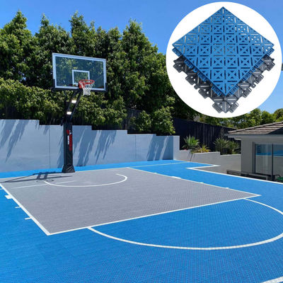 Outdoor vinyl rubber pvc pp sport pickleball half basketbalbaan vloertegels vergrendeling