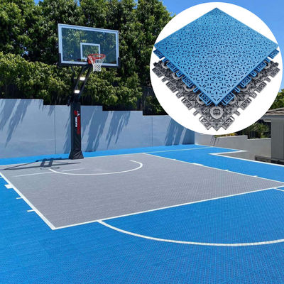 Buitenmodulaire pickleball basketbalbaan met vergrendelde sportvloertegels