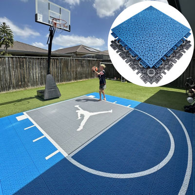 Gewijzigd Pp Elastische Outdoor Sports Polypropyleen Interlocking Basketball Court Tile Achtertuin Floor Tile