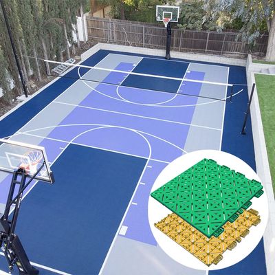 Eco-vriendelijke UV-bestendige PP sportvloertegels gladbestendige gemakkelijke installatie