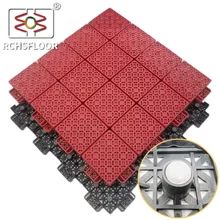 Schokabsorberende PP-interlocking sporttegels Multi-color glad oppervlak voor fitness en speeltuin