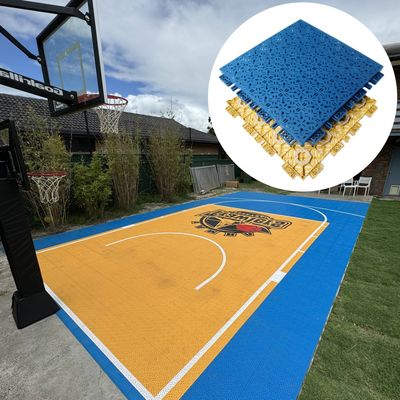 340x340mm Anti-Slip PP Interlocking Sports Floor Tiles for Basketball Court